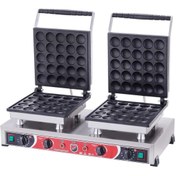 Resim Işıkgaz Silver Elektrikli Çiftli Yuvarlak Bubble Waffle Makinesi 