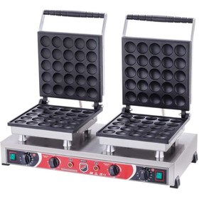 Resim Işıkgaz Silver Elektrikli Çiftli Yuvarlak Bubble Waffle Makinesi 