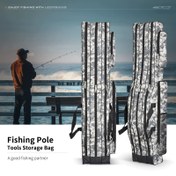 Resim LEOFISHING 120cm/47.24in ve 150cm/59.0in Taşınabilir Balıkçılık Malzemeleri Saklama Çantası: Seyahat Balıkçılığı İçin Büyük Kapasiteli Oxford Kumaş Olta Çantası 