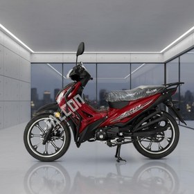 Resim Falcon Benzinli Master 100 Lux Tek Kırmızı-Siyah Motosiklet 