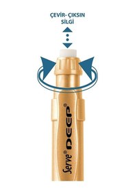 Resim Deep Mekanik Kurşun Kalem 0.7mm Metalik Asil Altın 