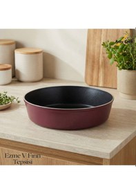 Resim 26 Cm Granit Ezme V Fırın Tepsisi - Mürdüm Mürdüm 