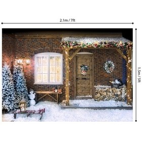 Resim Pazly Noel Fotoğraf Fonu - Polyester Bebek Çocuk Portreleri İçin Parti Arka Planı, 2.1x1.5m, W-192/...w-7329 