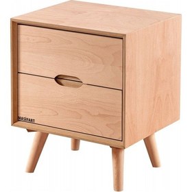 Resim Masifart Odina Retro Çift Çekmeceli Komodin Cilasız Ham Diğer 