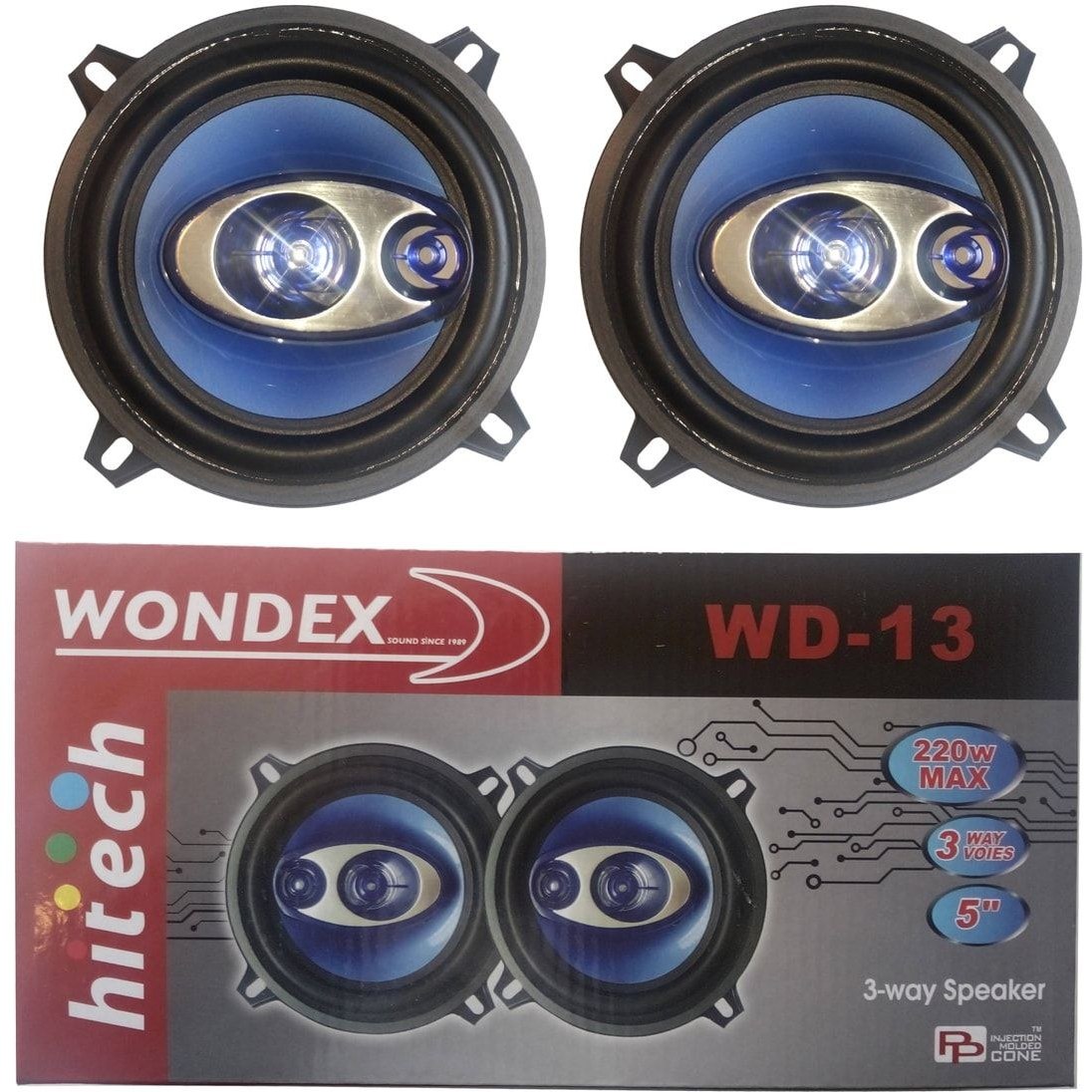 wondex Mx1345 13 Cm Oto Hoparlör 300w Tweeterlı Çift Hoplarör
