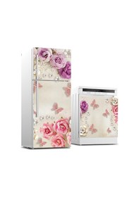 Resim Buzdolabı Ve Bulaşık Makinası Beyaz Eşya Sticker Kaplama Gül Kele (540887149) 