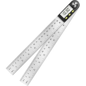 Resim Açı Ölçer, Dijital Açılı Cetvel, LCD Göstergeli, Paslanmaz Çelik, Açı Ölçümü, Ahşap Işleri, Ev Işleri, Zanaatkarlar Için, 360° Açı Ölçme, Tutma Fonksiyonu 