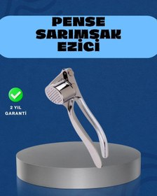 Resim Mutfak Sarımsak Ezici Kaymaz Saplı Güçlü Mekanizma Açık Gri 