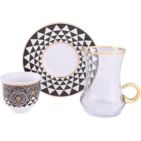 Resim Decorium Ars 2028 18 Parça Kulplu Çay ve Mırra Takımı Asaf Çok Renkli 