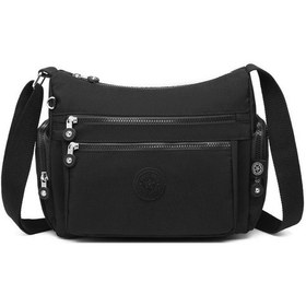 Resim Krinkıl Kumaş Kadın Postacı Çantası Smart Bags 1115 Siyah 
