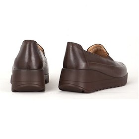 Resim Kahverengi Dericlub 44206 Gerçek Deri Kadın Casual Ayakkabı Kahverengi 