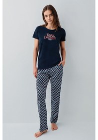Resim Pierre Cardin Kadın Lacivert Pijama Takım Lacivert 