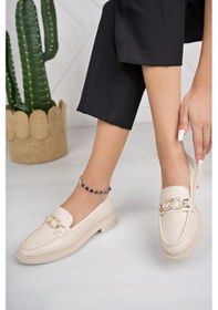 Resim Nesilshoes Nesil Shoes Süha 256 Bej Anatomik Kadın Lofer 