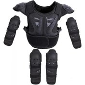 Resim Suntek Çocuk Motosiklet Zırh Nefes Ayarlanabilir Kemer Çocuk 