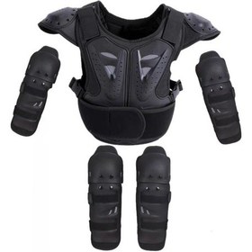 Resim Suntek Çocuk Motosiklet Zırh Nefes Ayarlanabilir Kemer Çocuk 