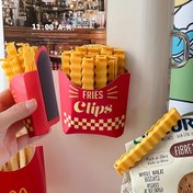 Resim 12 adet Patates Çip Şeklinde Plastik Mühür Klipsi ile Atıştırmalık Saklama Kutusu - Fransızca Fırın Taze Mutfak Buzdolabı Düzenleyici 