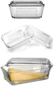 Resim Paşabahçe Tereyağlık Kahvaltılık Cam Saklama Kabı 3'lü Set 97711 