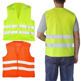 Resim Fosforlu Reflektörlü İkaz Yeleği 5 Cm Reflektörlü Standart Beden Sarı 