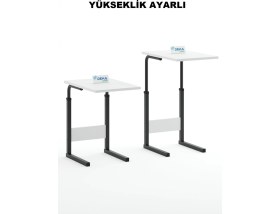 Resim Yükseklik Ayarlı Hasta Yemek Masası Laptop Yatak Sehpası Koltuk Masası 