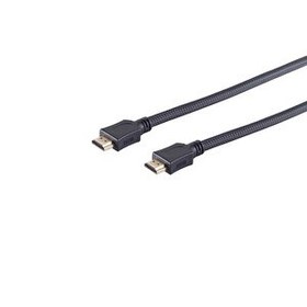 Resim Irenis HDMI Kablo - 4K Destekli - Altın Uçlu - Naylon Örgü - Siyah - 7 -5 Metre 