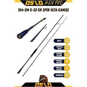 Resim Oslo Zen Pro 244cm 6-32gr Shimano Fx C3000 Spin Olta Seti Standart 