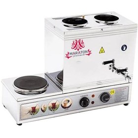 Resim Iki Demlikli Çay Kazanı 30Luk Pleytli Elektrikli 