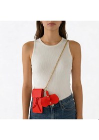 Resim Bideri Slım Telefon Ve Gözlük Çantası Koyu Taba & Gold 