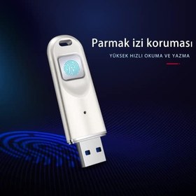 Resim DM FD069 Parmak İzi Okuyuculu Şifreli USB 3.0 64 GB Flash Bellek 