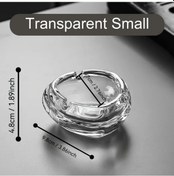 Resim Dashanshop 1 Adet Kristal Cam Kül Tablası - Rüzgar Geçirmez Üçgen Tasarım Ev Ofis Araç 