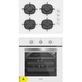 Resim Silverline CS5335W01 - BO6503W01 Beyaz 2 'Li Ankastre Set 