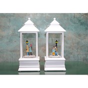 Resim Kış Masalı Tasarımı Işıklı Müzikli Kar Küresi 