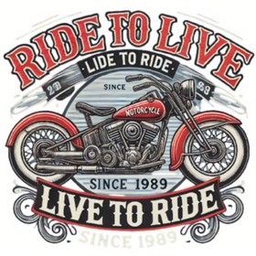 Resim Vintage Motosiklet Çıplak Baskı Sticker - "Hayatını Sür" Tasarımı, Dayanıklı ve Yıkanabilir Isı Baskı Patchi DIY Giyim, T-Shirt, Kot, Çanta, Şapka ve Daha Fazlası için - Karışık Renkler, Poliüretan Malzeme, Motosiklet Aksesuarları 
