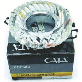 Resim Cata Gardenya Dekoratif Cam Spot Yuvarlak Kristal Krom 3w Efektli 4000k Gu10 Duy Ampul Hariç Çok Renkli 