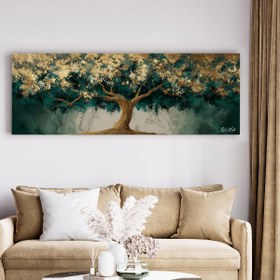 Resim Altın Ve Yeşil Ağaç - 200x70 