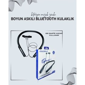 Resim Selfbuysell Polygold PG-100 Boyun Askılı Kablosuz Kulaklık – 200 Saat Bekleme Süresi, Stereo Ses, Mikrofonlu 