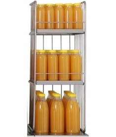 Resim Cancan Paslanmaz 3 Raflı Şişe Standı 