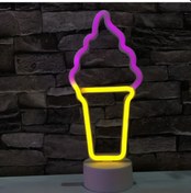 Resim Ximistore9 Led Işık Kaynağıyla Dondurma Şekilli Gündüz/gece Lambası, Usb Ve 3xaa Pil Pil Yok İki Fonksiyonlu Yatak Odası Dekoratif Aydınlatıcı Diğer 