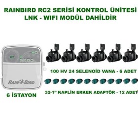 Resim Rainbird Rc2-6 İstasyon İç Mekan Kontrol Ünitesi 100 Hv Selenoid Vanalı Set 