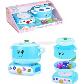 Resim Sıla Bebek İle Pilli Işıklı Ve Sesli 8 Parça Sevimli Mutfak Seti- Mavi 