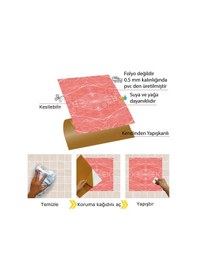 Resim Tink Kendinden Yapışkanlı Mermer 09 Desenli Pvc Karo 30x30 Cm 