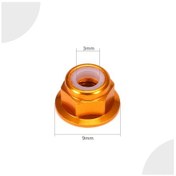 Resim Mufunye Vida Başlığı Seti: 4 Adet Altın Renk Alüminyum Alaşım, 9mm Çap, 3mm Delik Wltoys 104001 Uyumlu 
