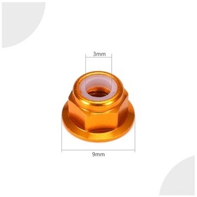 Resim Mufunye Vida Başlığı Seti: 4 Adet Altın Renk Alüminyum Alaşım, 9mm Çap, 3mm Delik Wltoys 104001 Uyumlu 