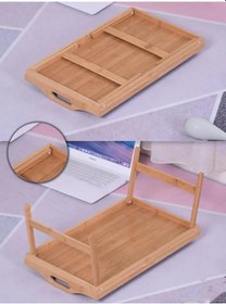 Resim Kapris KAP-112 Katlanır Ayaklı Bambu Tepsi 50 x 30 CM 