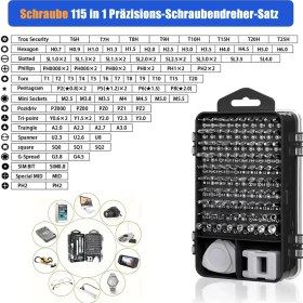 Resim SCHRAUBE115 Parça Çok Fonksiyonlu Bilgisayar, Telefon, Elektronik Cihaz Tamir Seti 