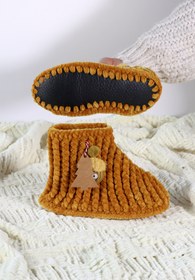 Resim ModMio Çocuk Kadife Ev Botu | El Yapımı Yumuşak Kaymaz Tabanlı Panduf 