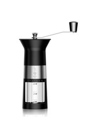 Resim Manuel Kahve Değirmeni Paslanmaz Çelik, Mat Siyah Siyah 