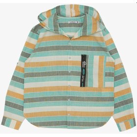 Resim Jack Lions Erkek Çocuk Gömlek Kapüşonlu Cep Kısmı Fermuarlı 5-14 Yaş Su Yeşili 