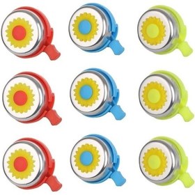 Resim BİSİKLET ÇİÇEKLİ ZİL 9 LU EKONOMİK PAKET (3 RENK ) Çok Renkli 