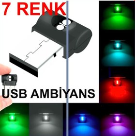 Resim Omeniv 7 Renk Usb Led Lamba Işık Laptop Otomobil Notebook Ortam I 