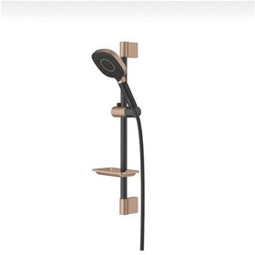 Resim İsaoğlu Yapı Bakır Duş Seti Bakır Tepe Yağmurlama Duş Sistemi Batarya Dahil Komple Set Bronz Siyah Duş Bakır 